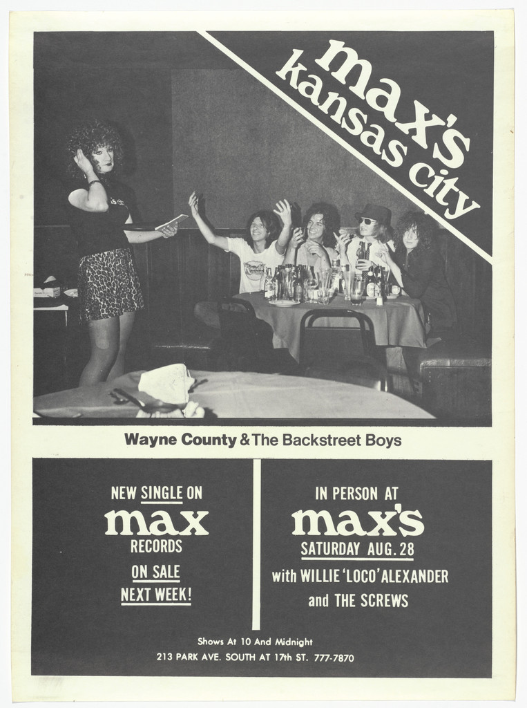 Wayne County & the Backstreet Boys at Max's