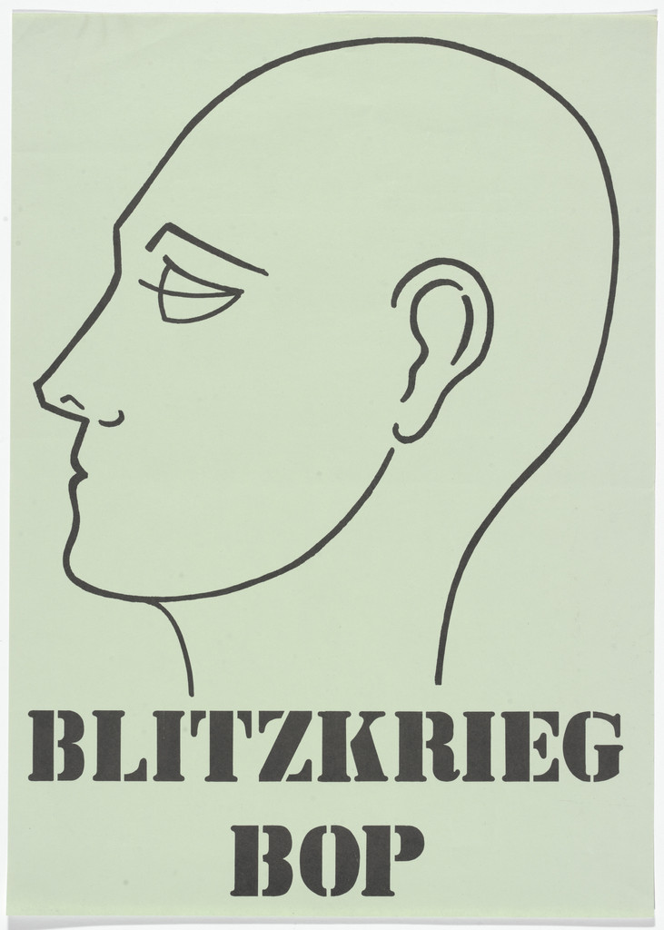 Poster for the Ramone's single "Blitzkrieg Bop"