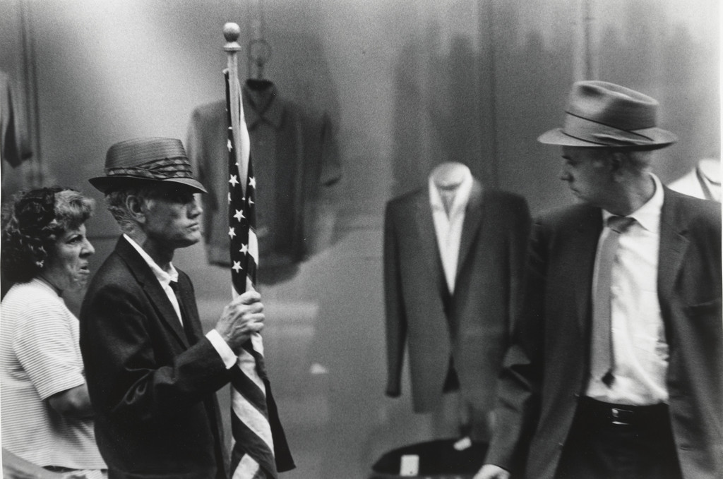 Man with Flag, Times Square, NYC
