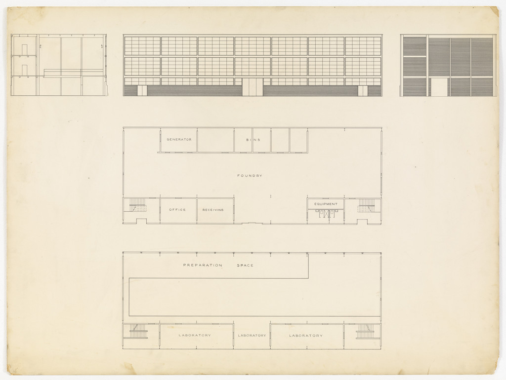 IITRI Minerals and Metals Research Building, Chicago, Illinois (Elevations, floor plans)