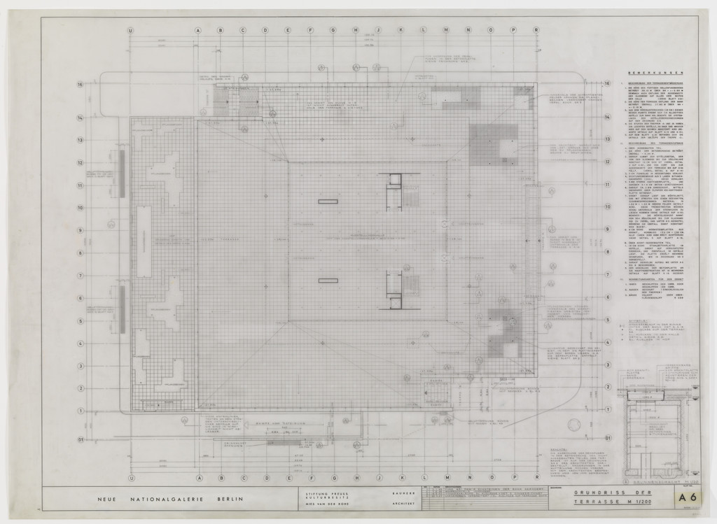 New National Gallery, Berlin, Germany (Floor plan of the terrace)