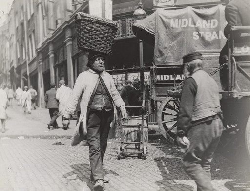 Porter Carrying a Basket of Shrimps, Billingsgate