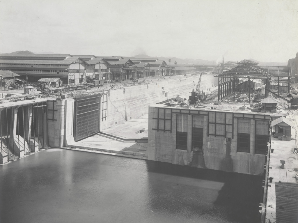 Balboa Terminals. Entrance to Dry Dock #1 before Flooding