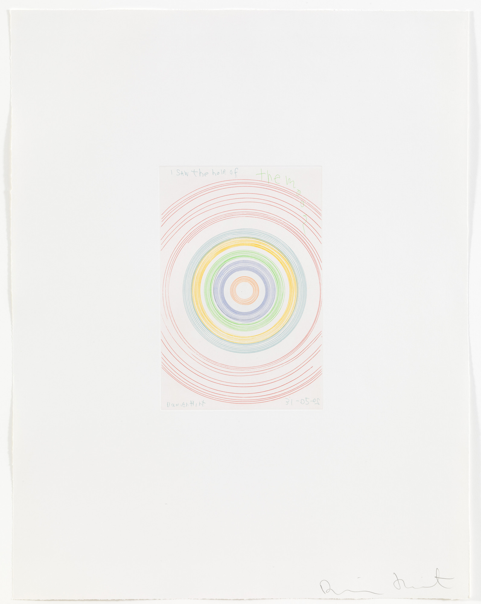 Damien Hirst. I saw the half of the moon from In a Spin, the Action of the World on Things, Volume 1