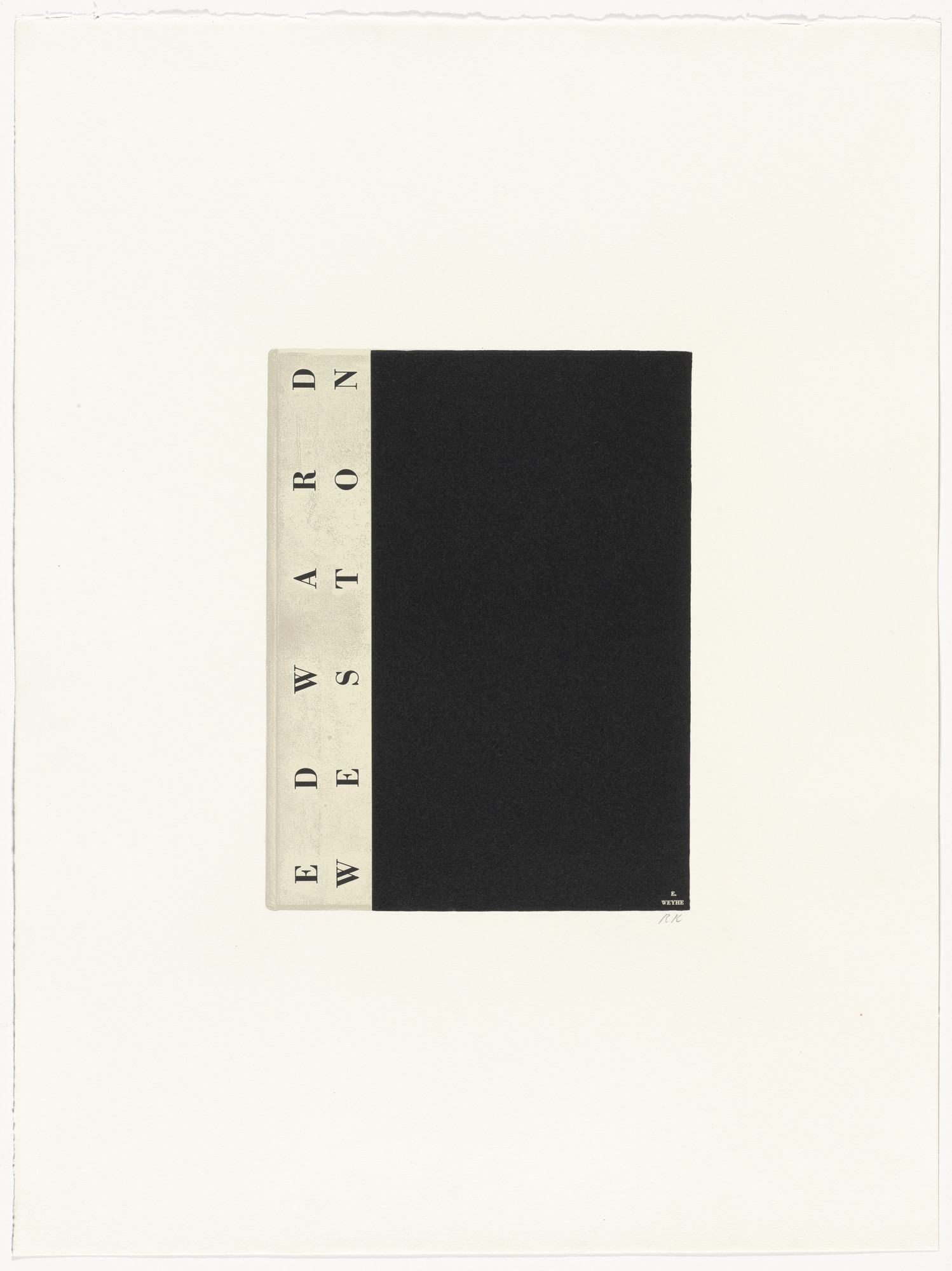 R. B. Kitaj. Edward Weston from In Our Time: Covers for a Small Library After the Life for the Most Part