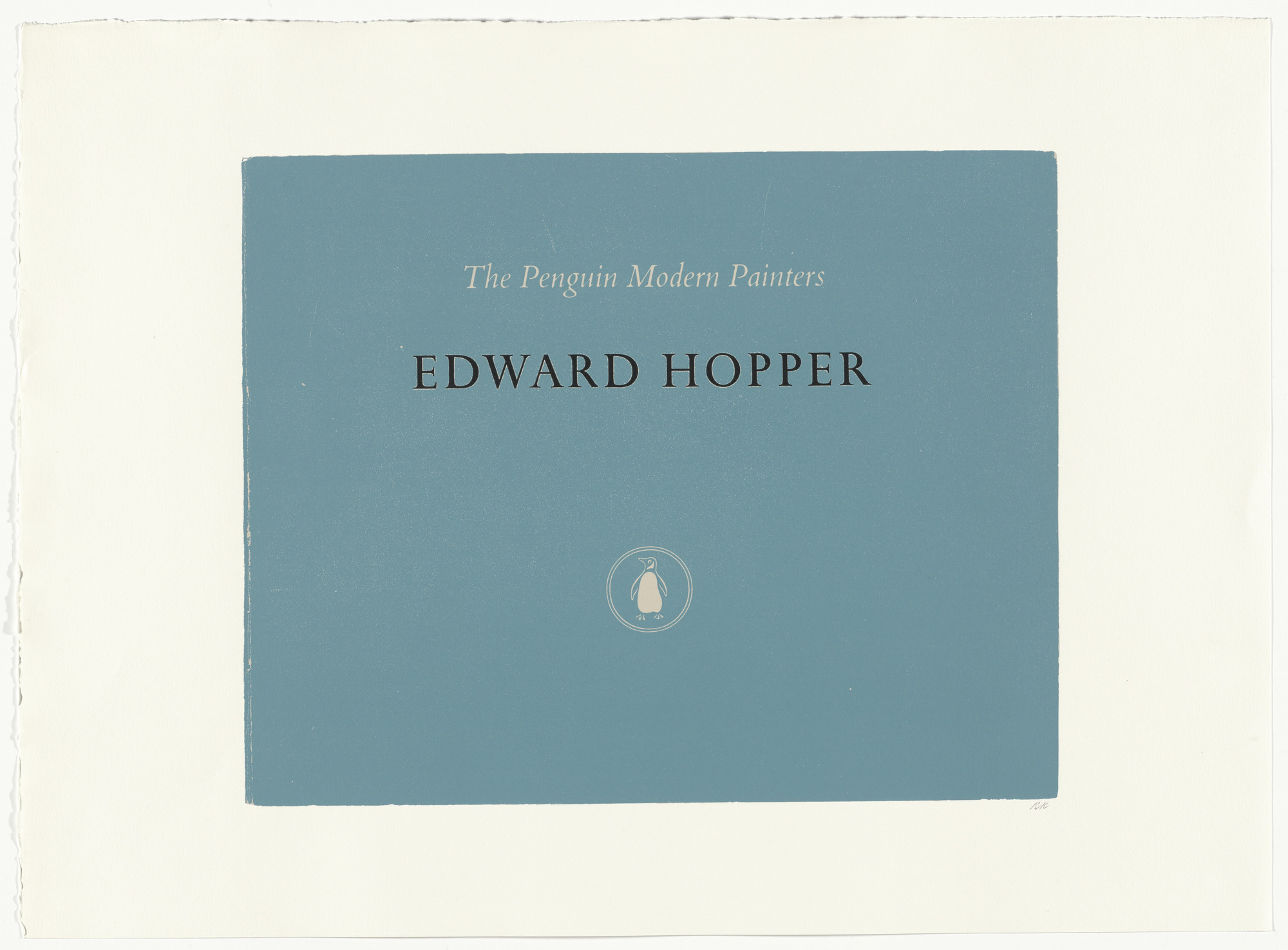 R. B. Kitaj. Edward Hopper from In Our Time: Covers for a Small Library After the Life for the Most Part