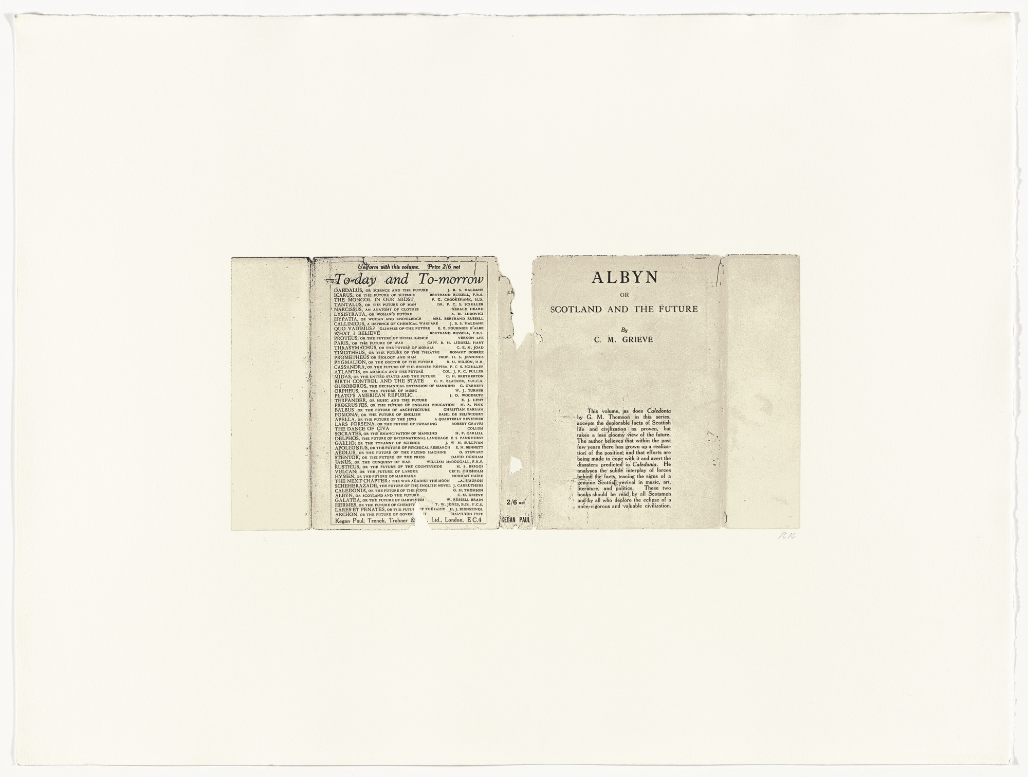 R. B. Kitaj. Albyn from In Our Time: Covers for a Small Library After the Life for the Most Part