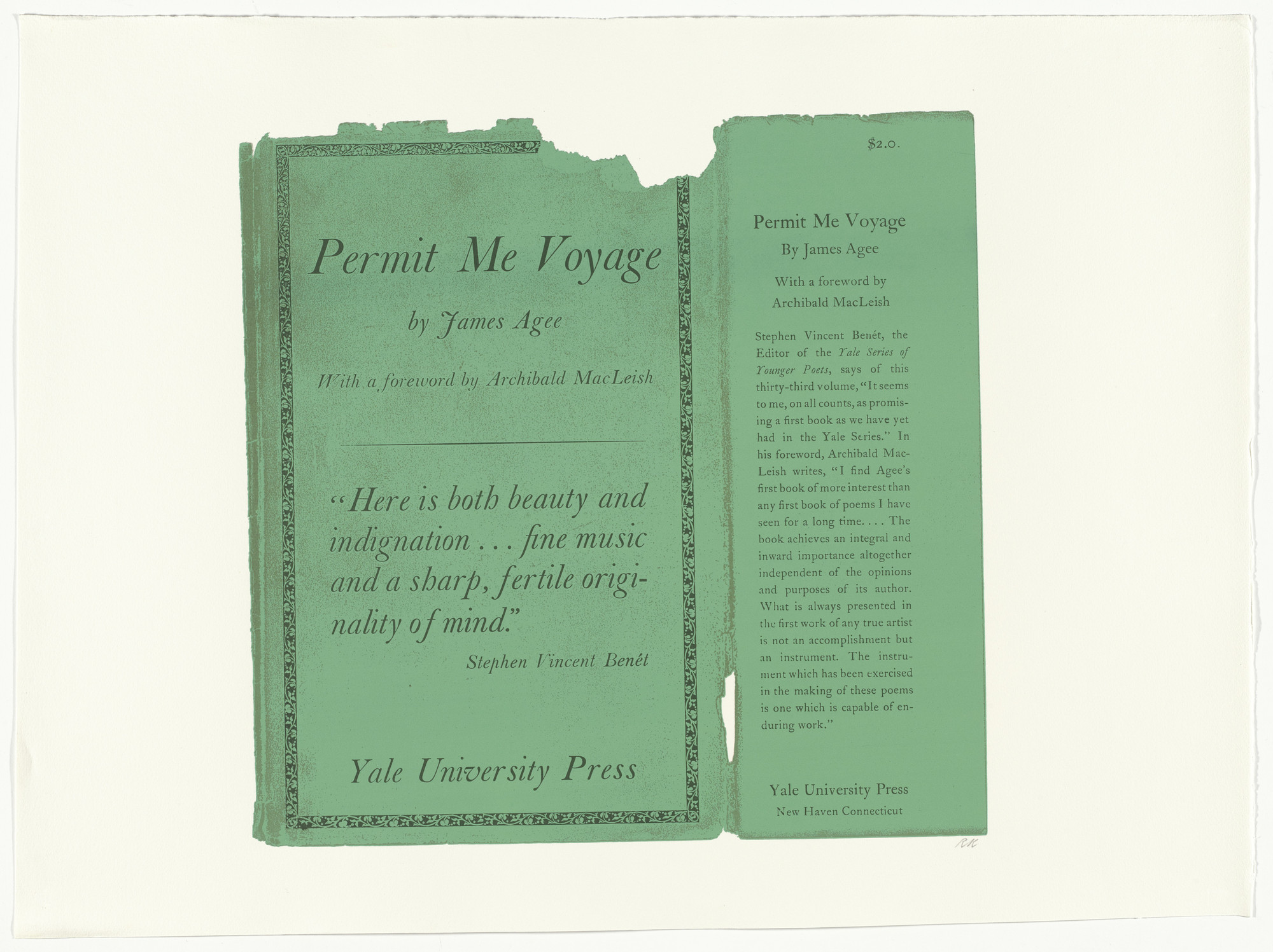 R. B. Kitaj. Permit Me Voyage from In Our Time: Covers for a Small Library After the Life for the Most Part