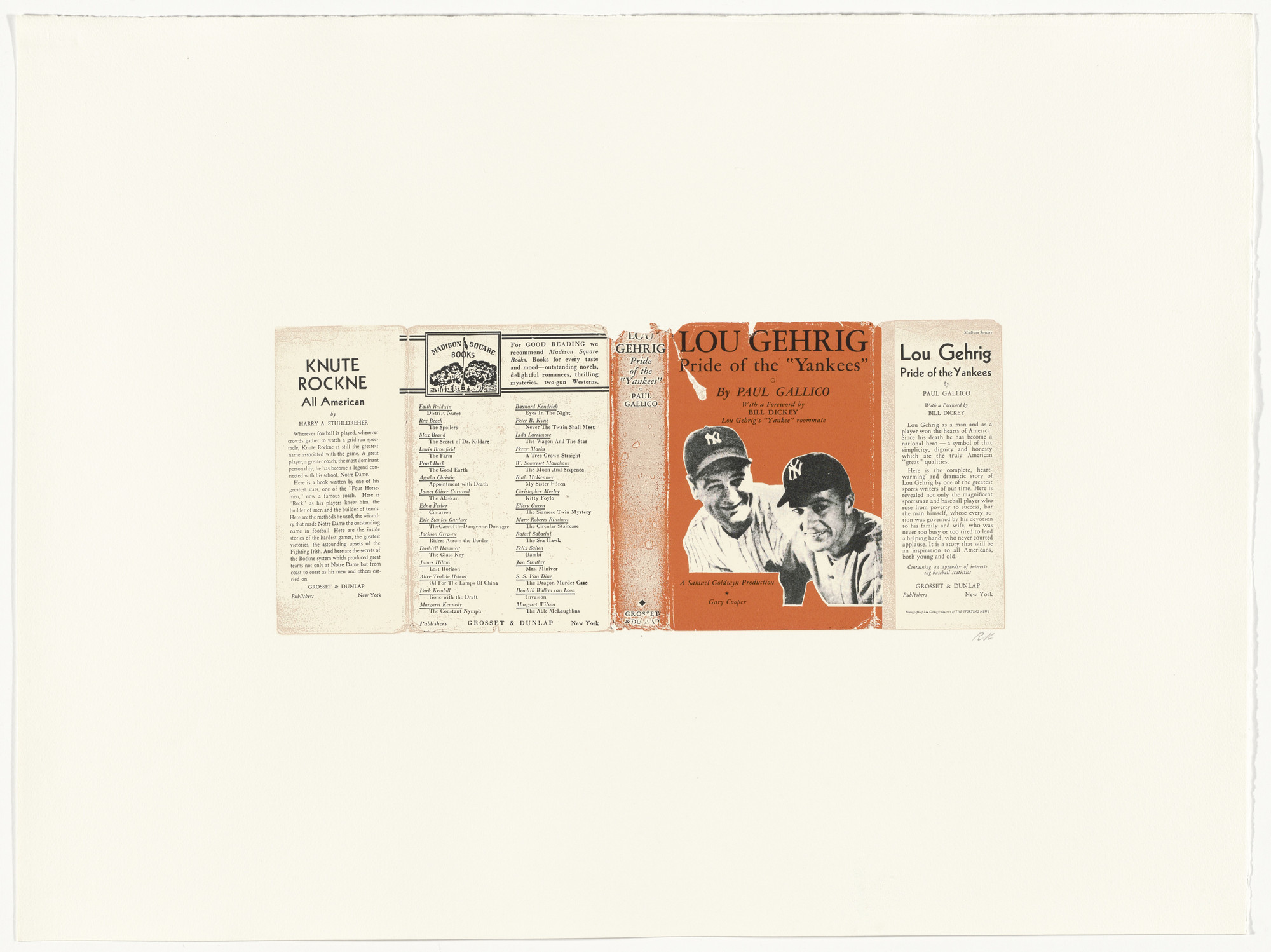 R. B. Kitaj. Lou Gehrig from In Our Time: Covers for a Small Library After the Life for the Most Part