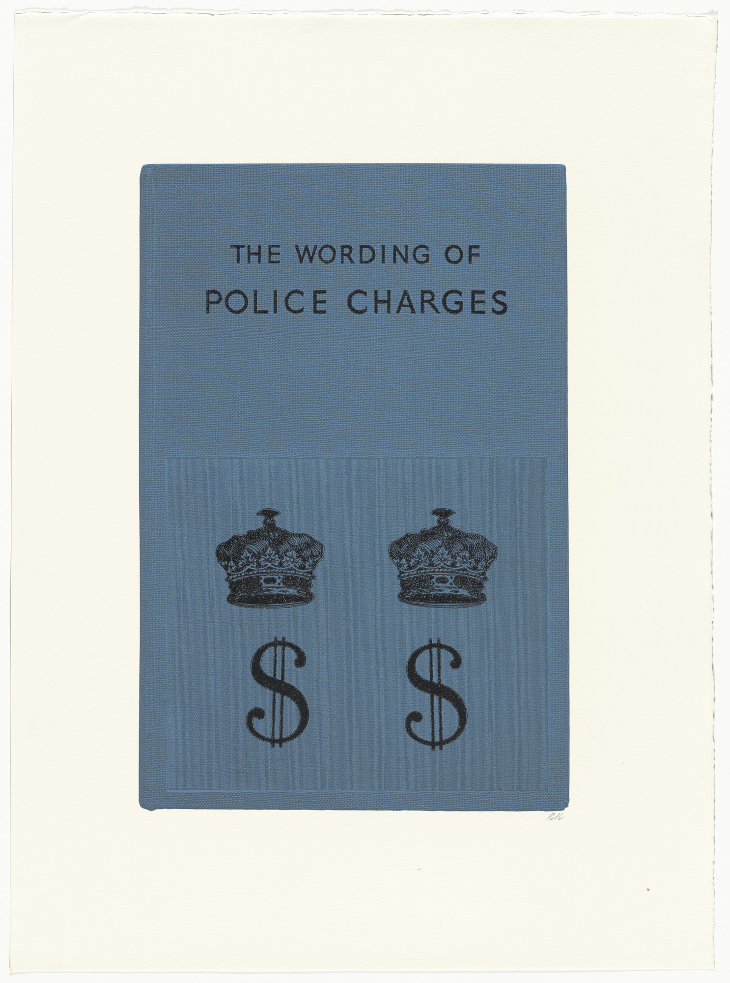R. B. Kitaj. The Wording of Police Charges from In Our Time: Covers for a Small Library After the Life for the Most Part