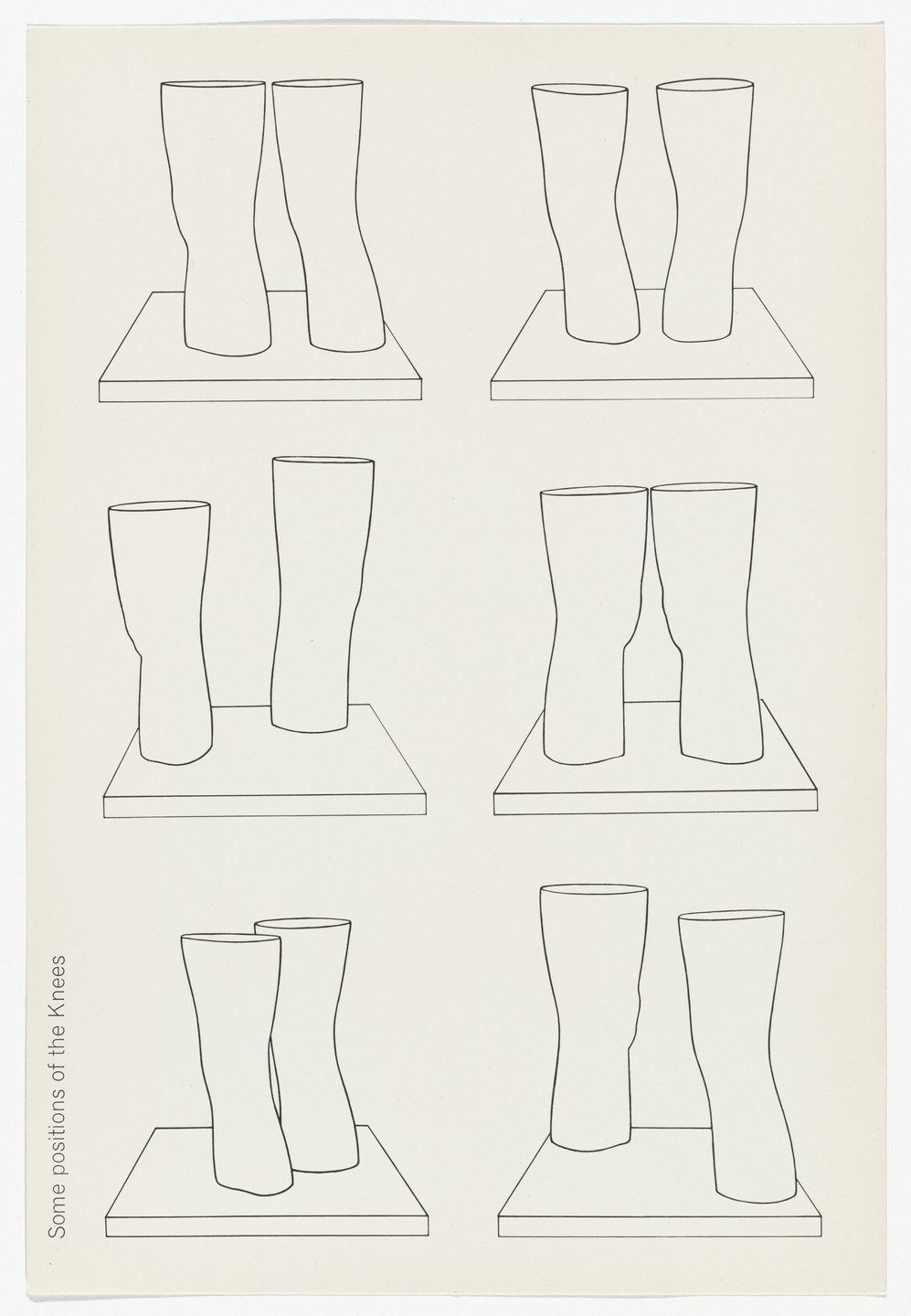 Claes Oldenburg. Untitled (Some Positions of the Knees) from London Knees 1966. 1966, published 1968