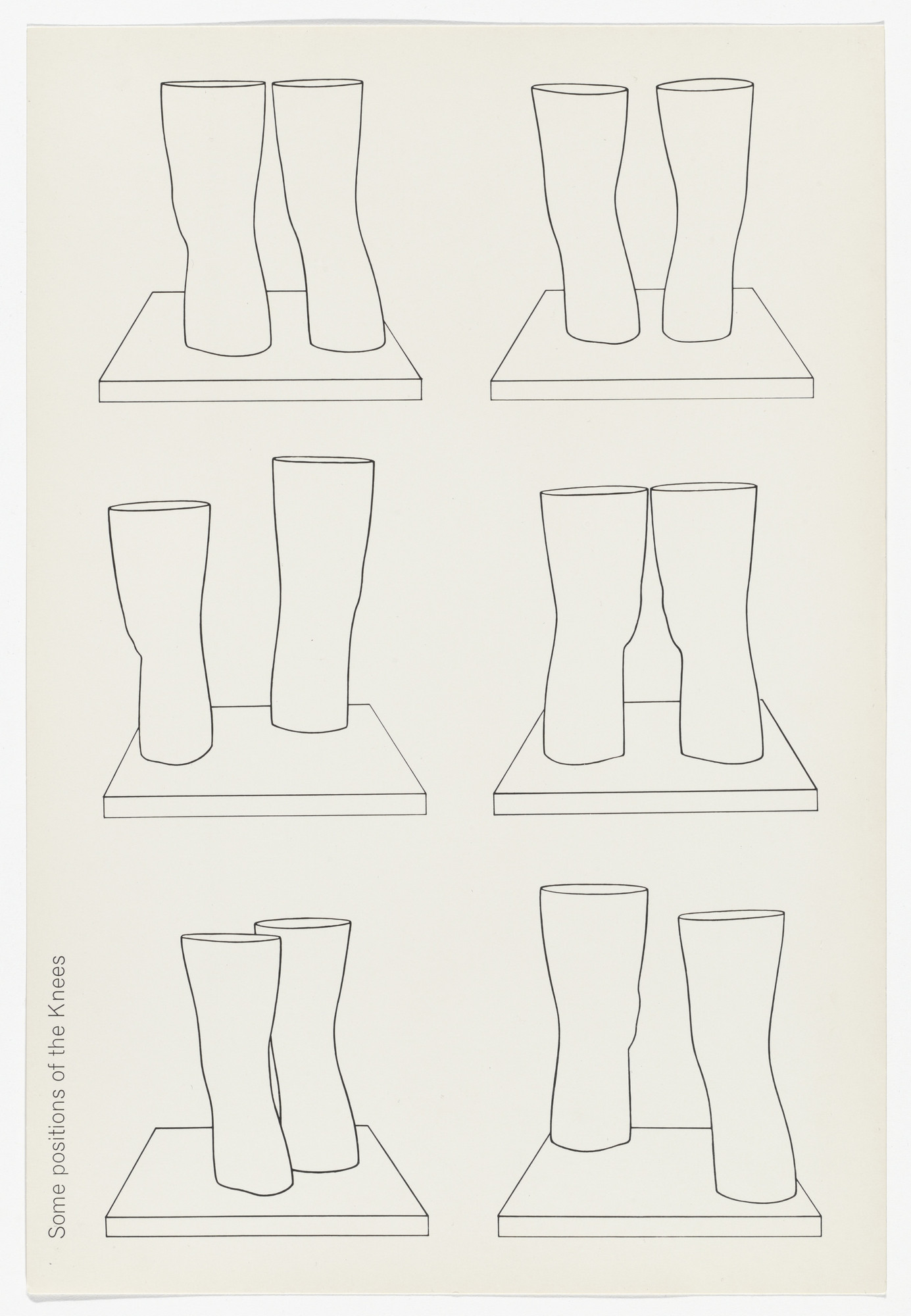 Claes Oldenburg. Untitled (Some Positions of the Knees) from London Knees 1966