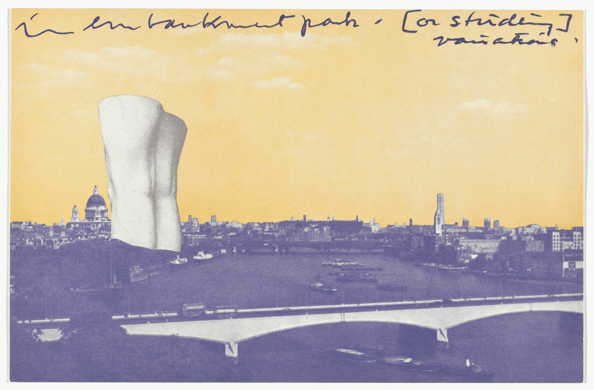 Claes Oldenburg. Giant Postcard: Dawn from London Knees 1966. 1966, published 1968