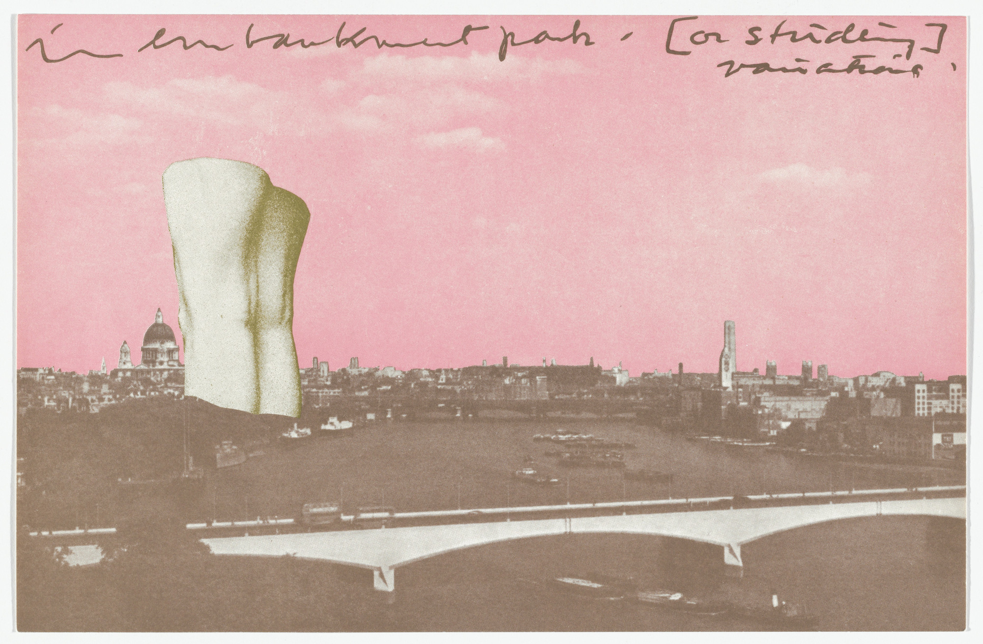 Claes Oldenburg. Giant Postcard: Sunset from London Knees 1966. 1966, published 1968