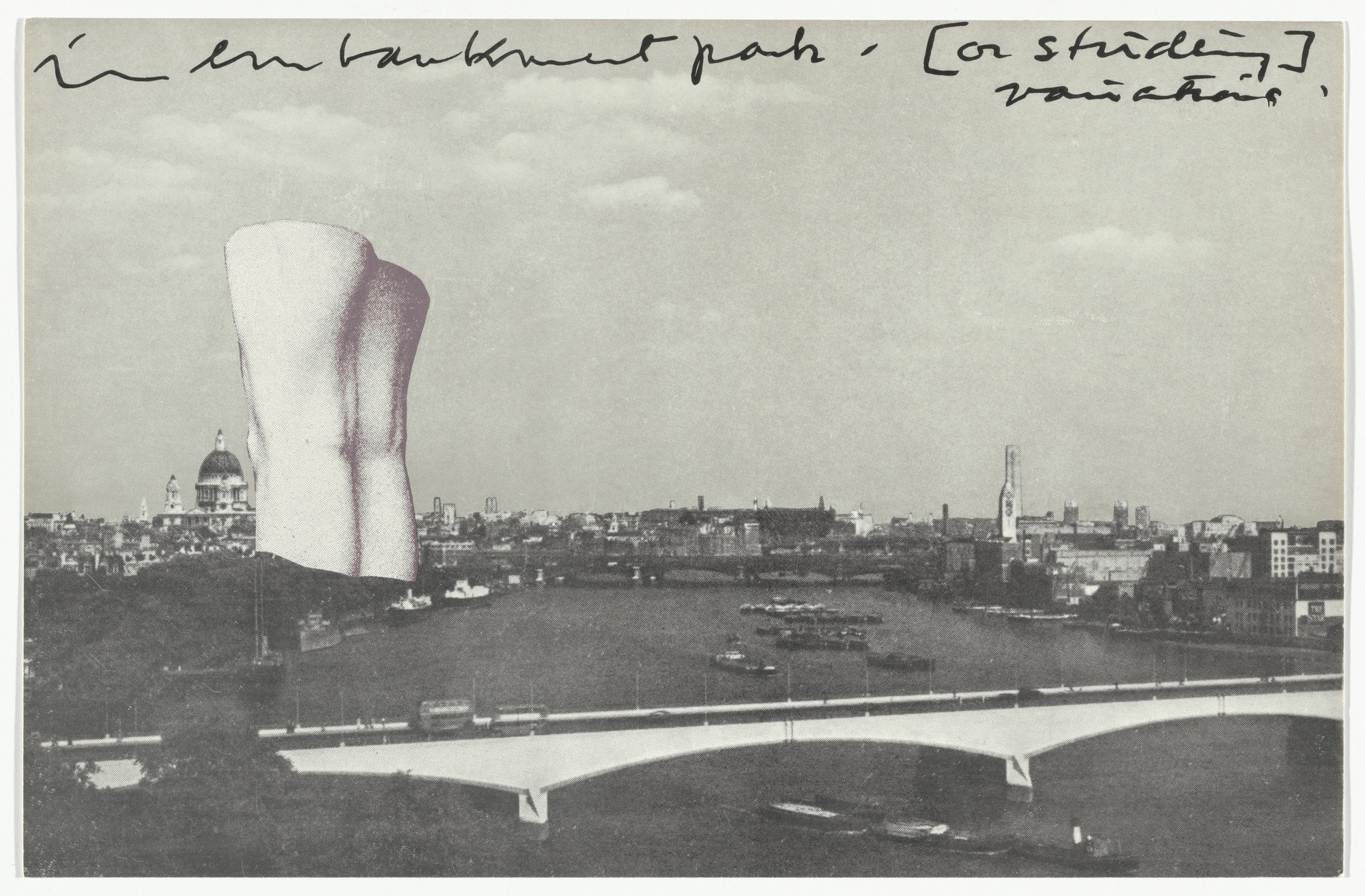 Claes Oldenburg. Giant Postcard: Noon from London Knees 1966