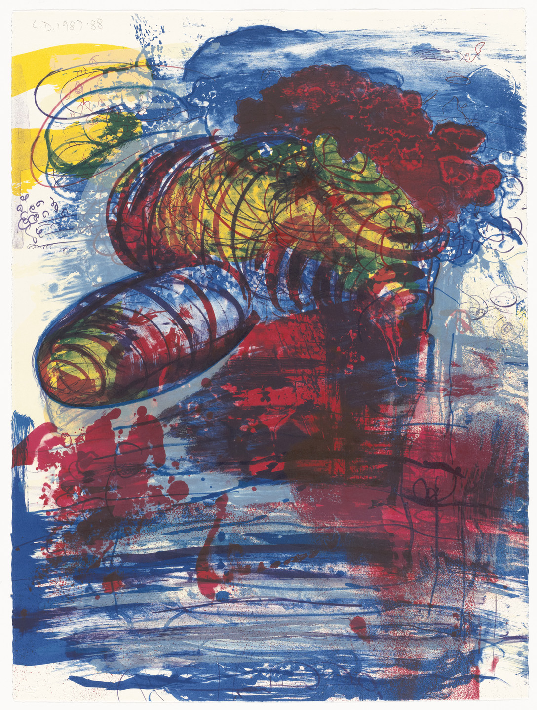 Carroll Dunham. Blue (2nd) from Red Shift. 1987–88
