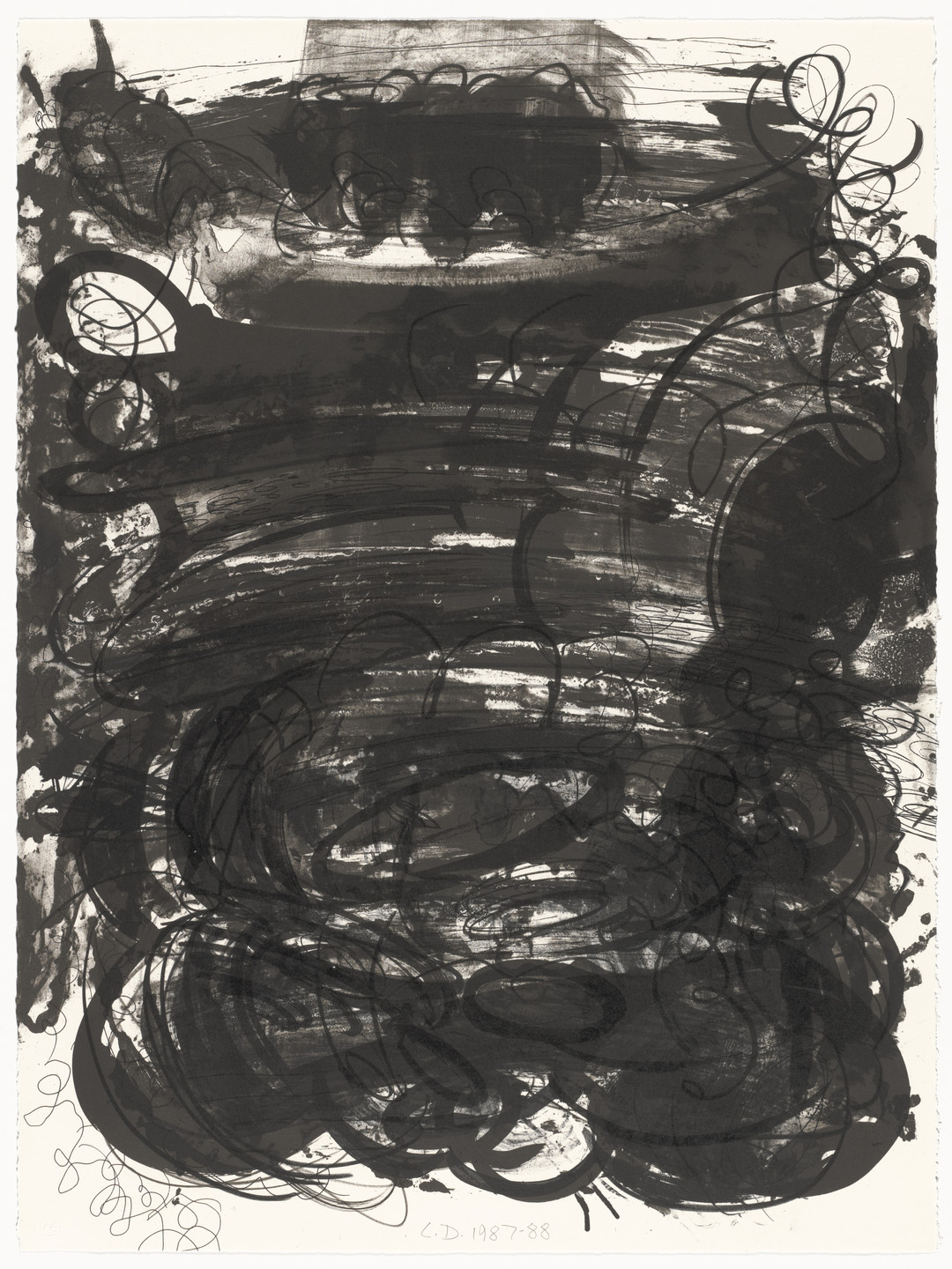 Carroll Dunham. Black (5th) from Red Shift. 1987–88