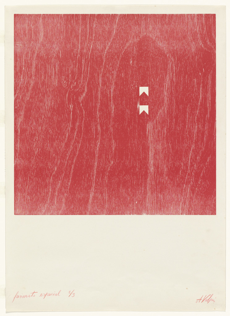 Composition with Two Flags, Alfredo Volpi, 1962