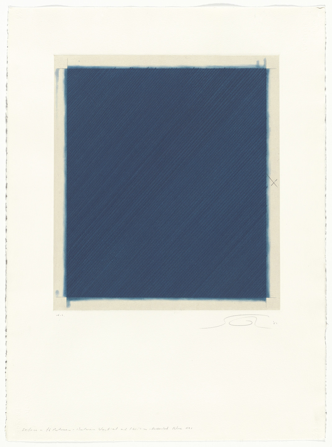 Shoichi Ida. Surface is the Between, Between Vertical and Horizon - Descended Blue No. 1. 1982, published 1983