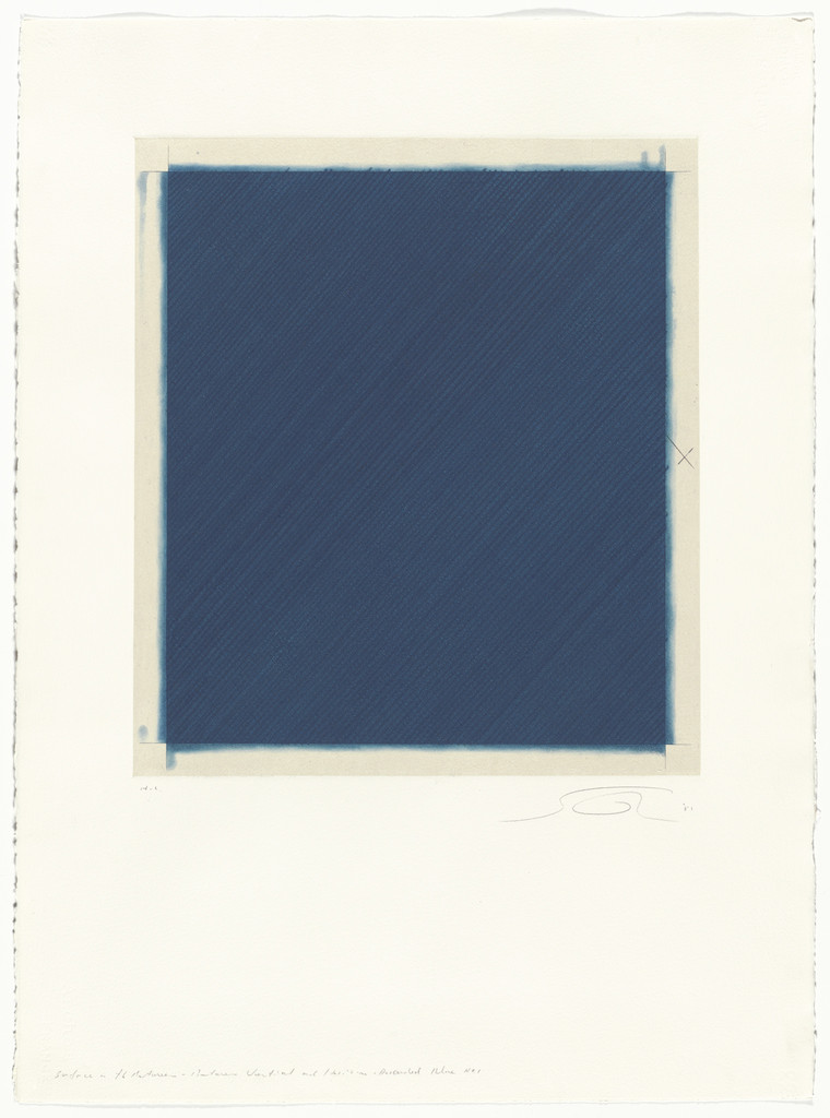 Surface is the Between, Between Vertical and Horizon - Descended Blue No. 1