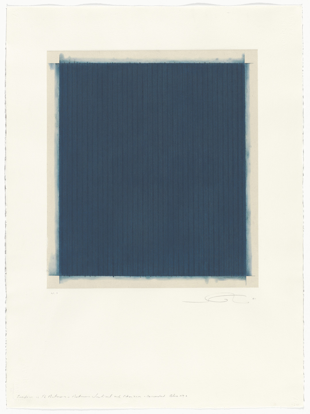 Shoichi Ida. Surface is the Between, Between Vertical and Horizon - Descended Blue No. 2. 1982, published 1983