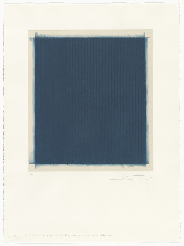 Surface is the Between, Between Vertical and Horizon - Descended Blue No. 2