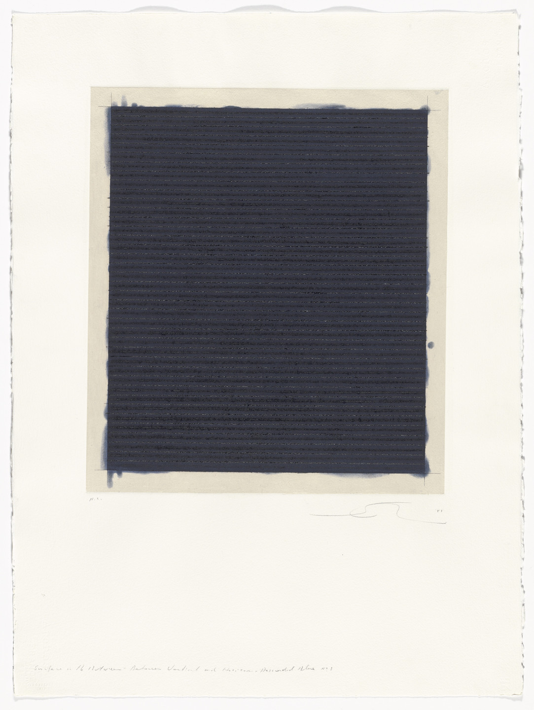 Shoichi Ida. Surface is the Between, Between Vertical and Horizon - Descended Blue No. 3. 1982, published 1983