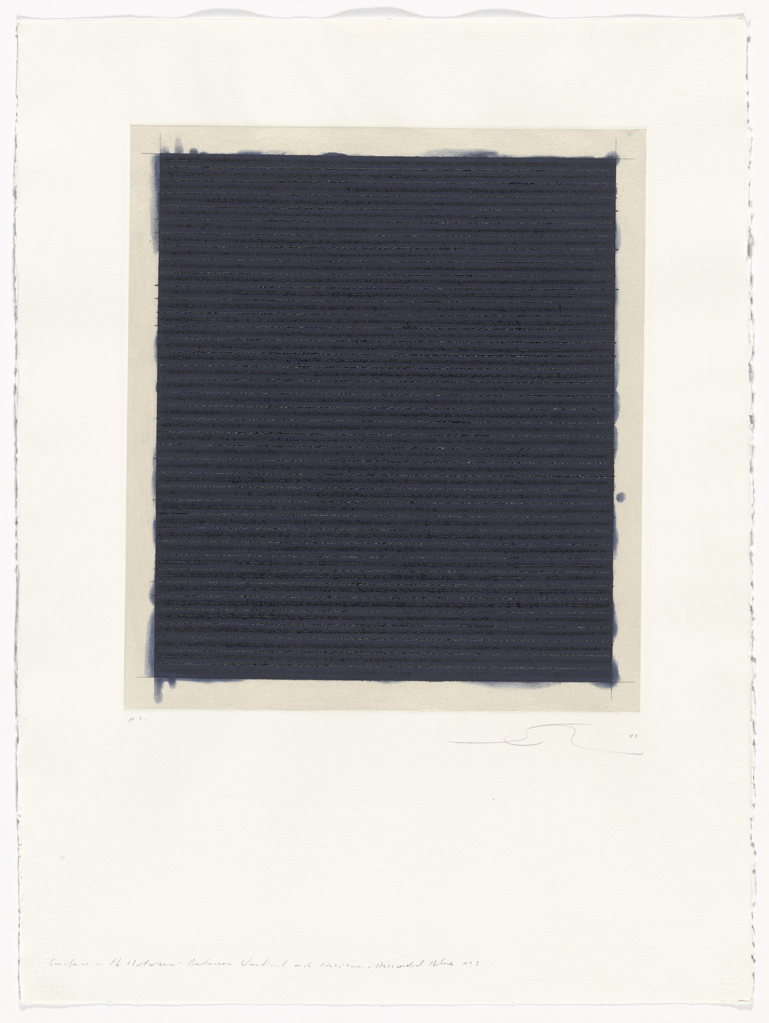Shoichi Ida. Surface is the Between, Between Vertical and Horizon - Descended Blue No. 3
