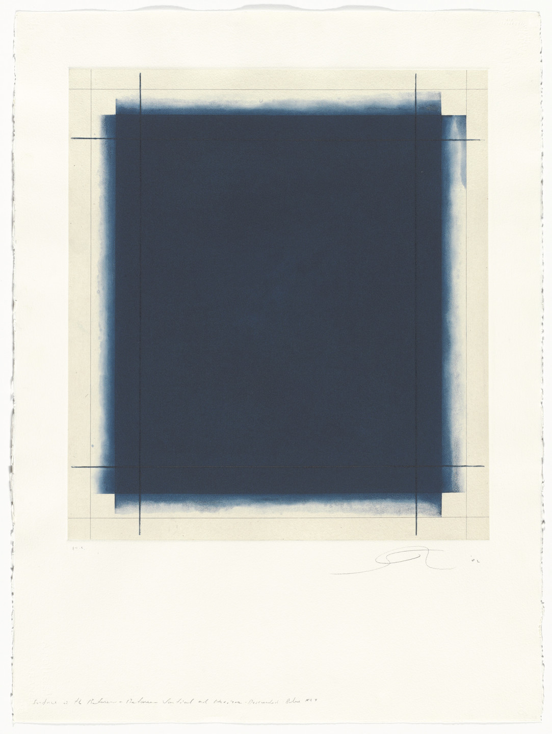 Shoichi Ida. Surface is the Between, Between Vertical and Horizon - Descended Blue No. 4. 1982, published 1983
