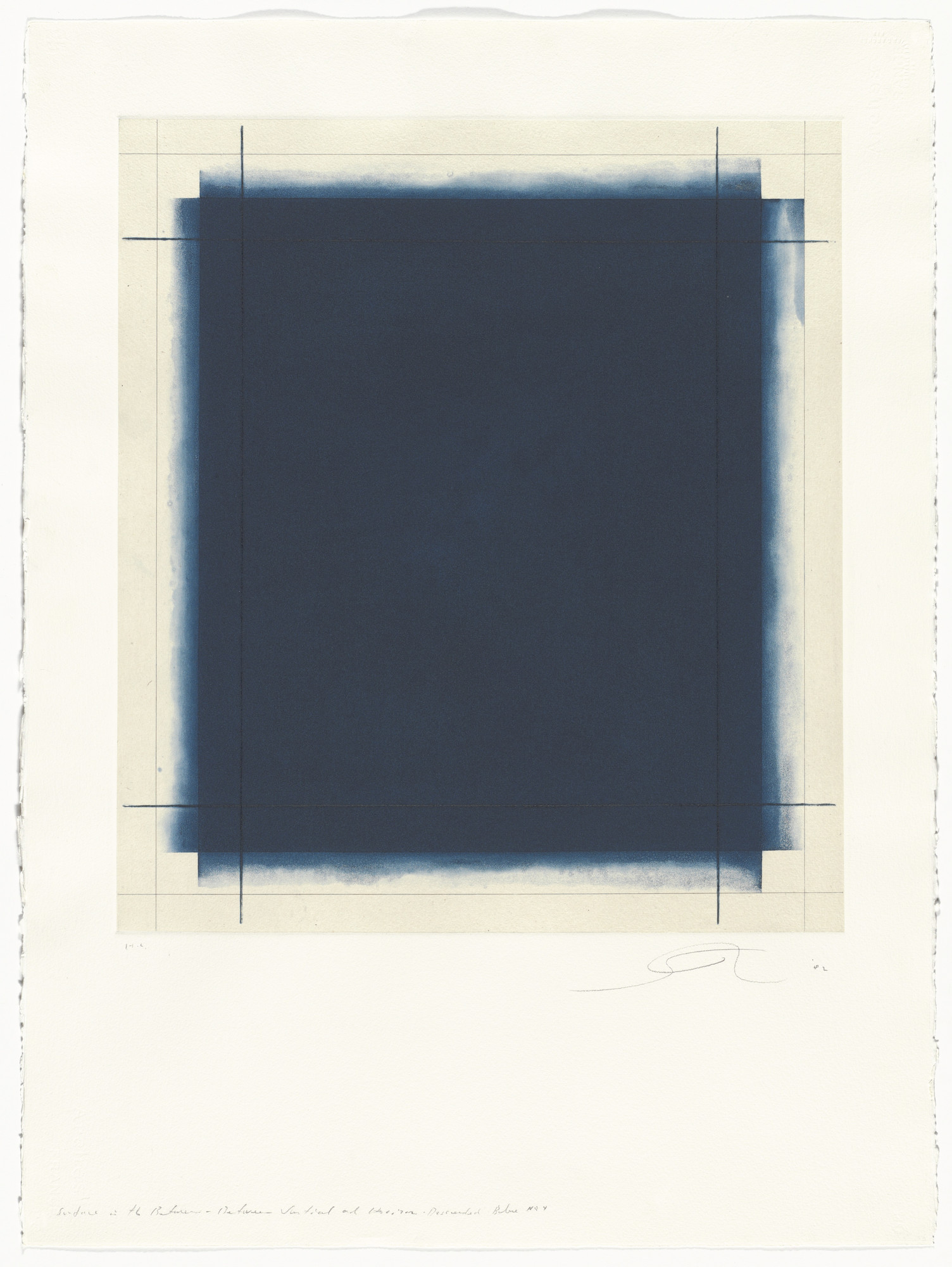Shoichi Ida. Surface is the Between, Between Vertical and Horizon - Descended Blue No. 4