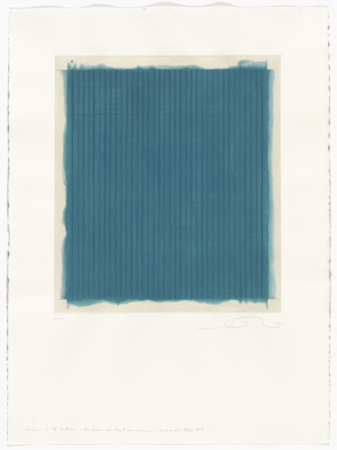 Shoichi Ida. Surface is the Between, Between Vertical and Horizon - Descended Blue No. 5. 1982, published 1983