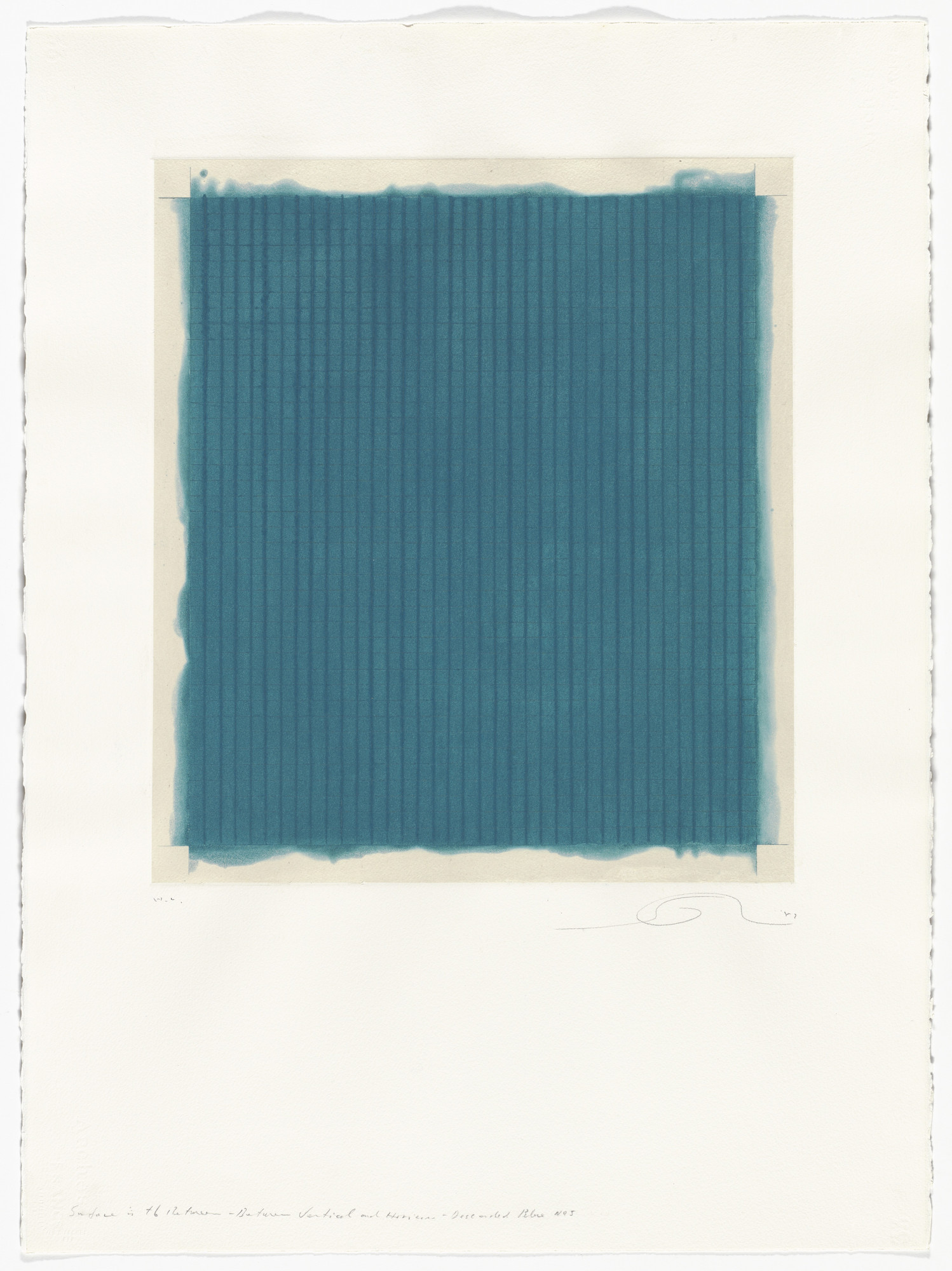 Shoichi Ida. Surface is the Between, Between Vertical and Horizon - Descended Blue No. 5