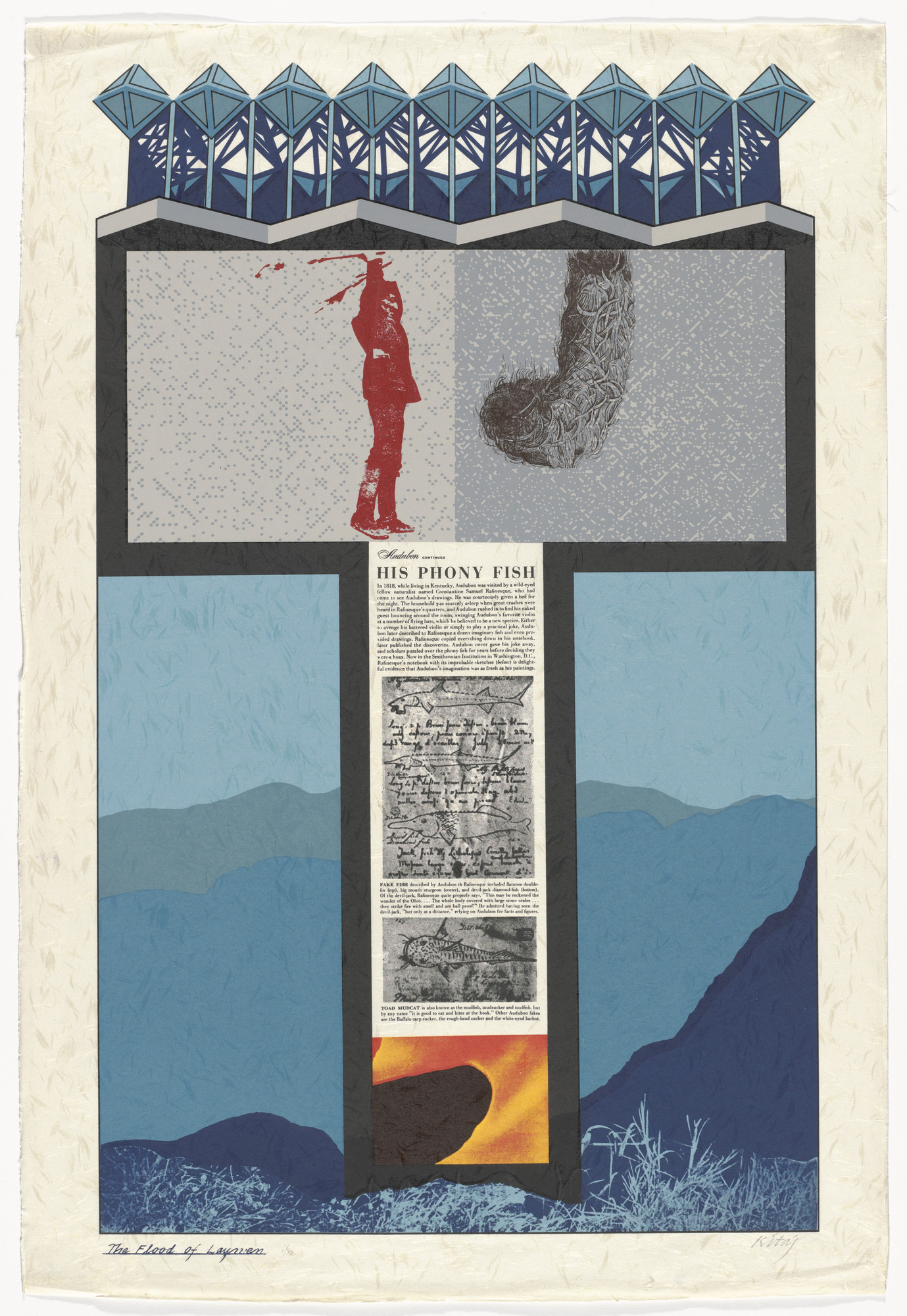 R. B. Kitaj. The Flood of Laymen from the portfolio Mahler Becomes Politics, Beisbol