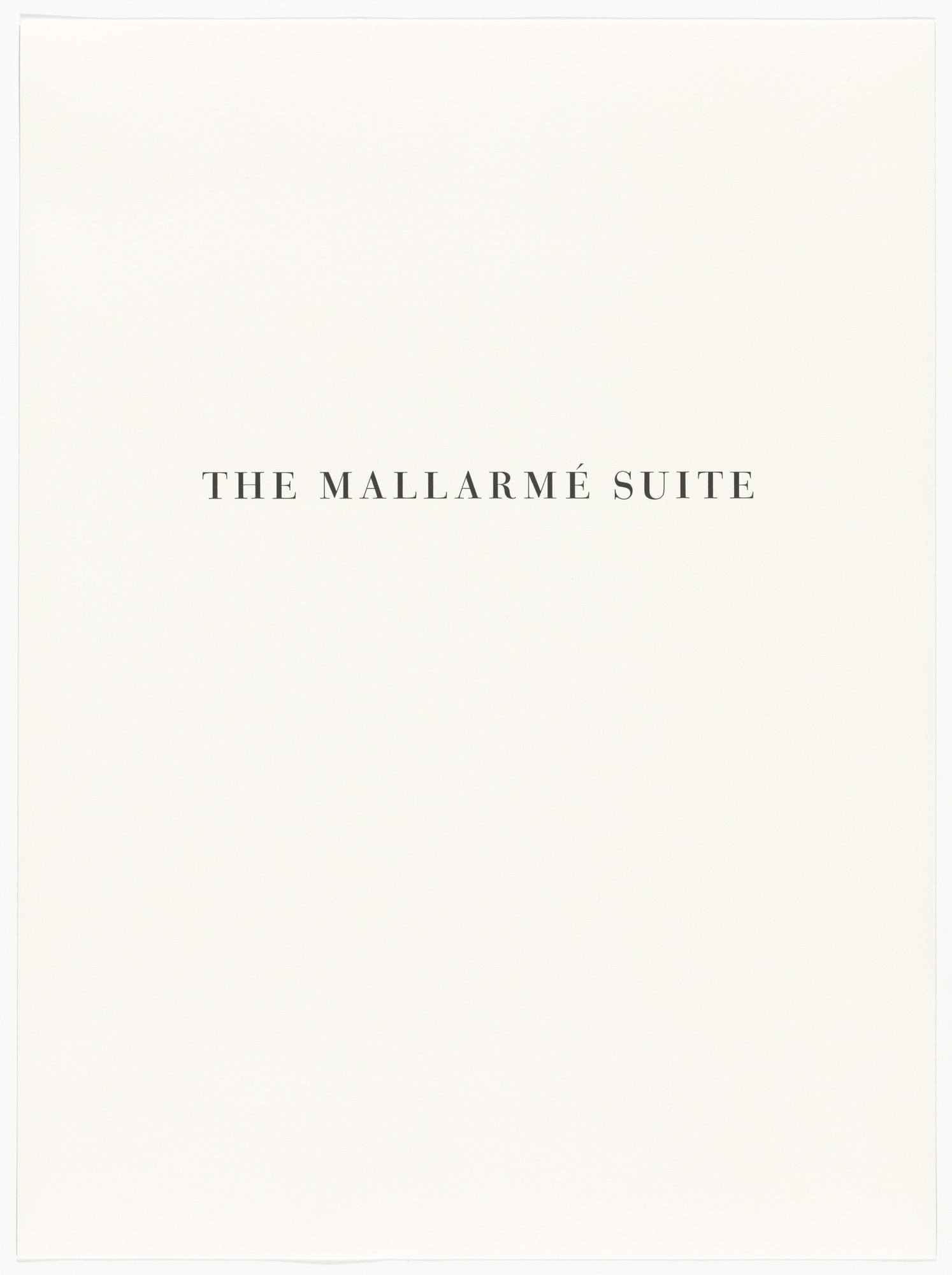 Ellsworth Kelly. The Mallarmé Suite