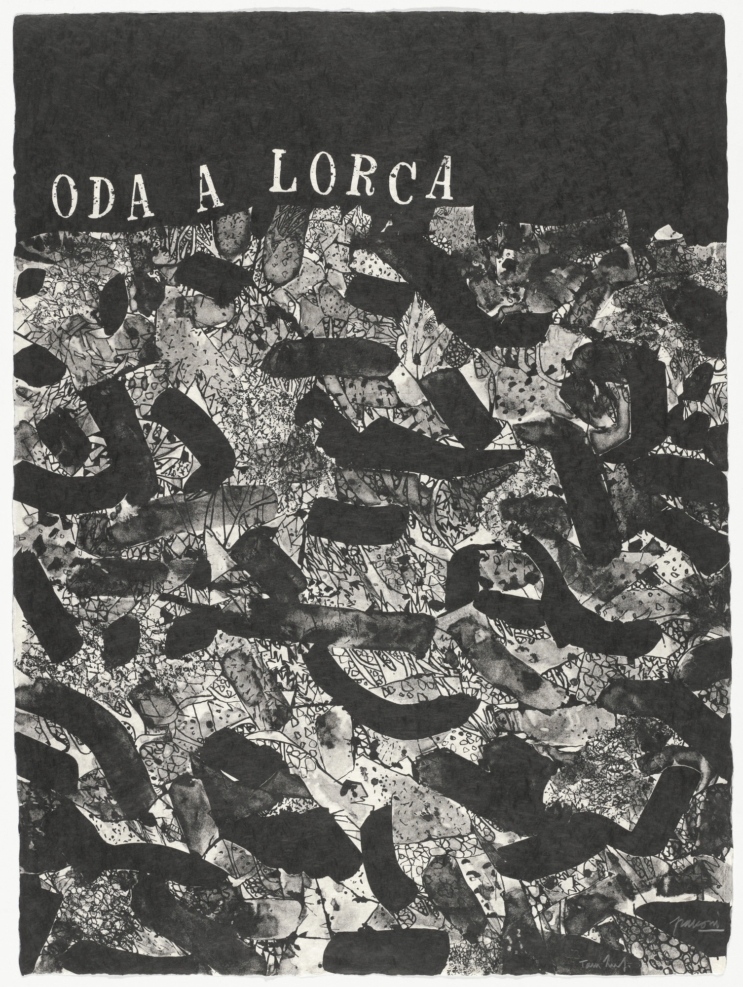 Antonio Frasconi. Half title page (folio 1) from Oda a Lorca