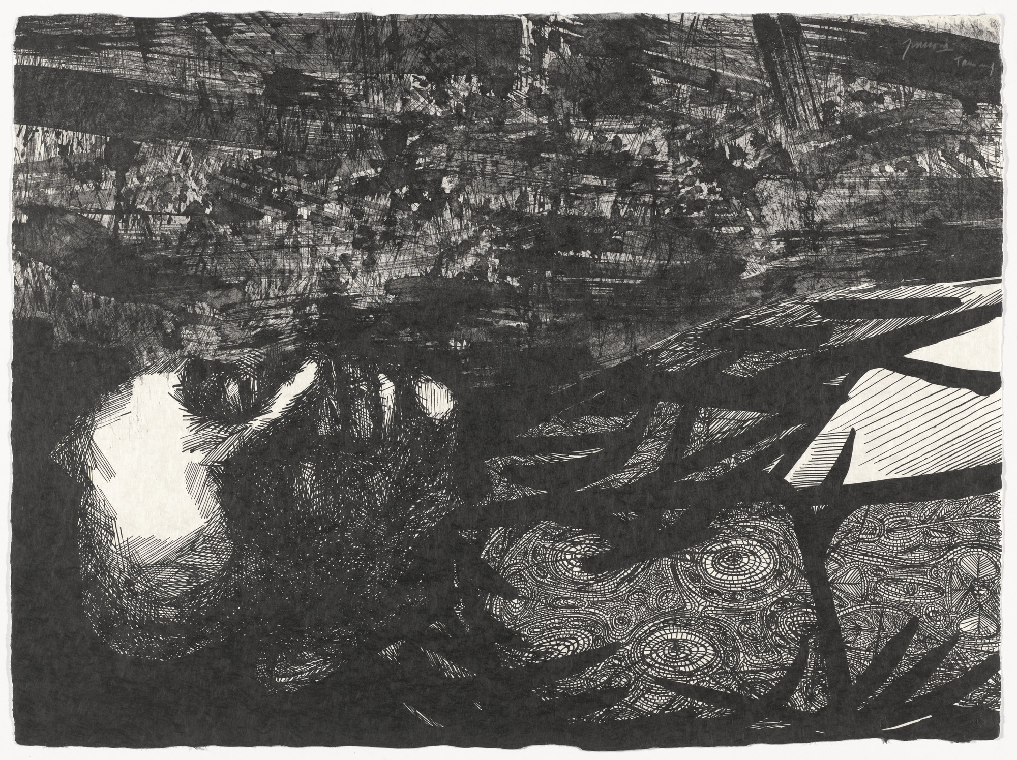 Antonio Frasconi. Dead Poet (plate, folio 7) from Oda a Lorca