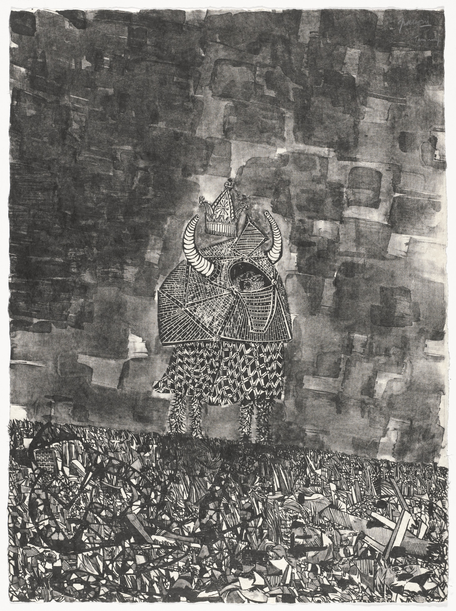 Antonio Frasconi. Franco I (plate, folio 9) from Oda a Lorca