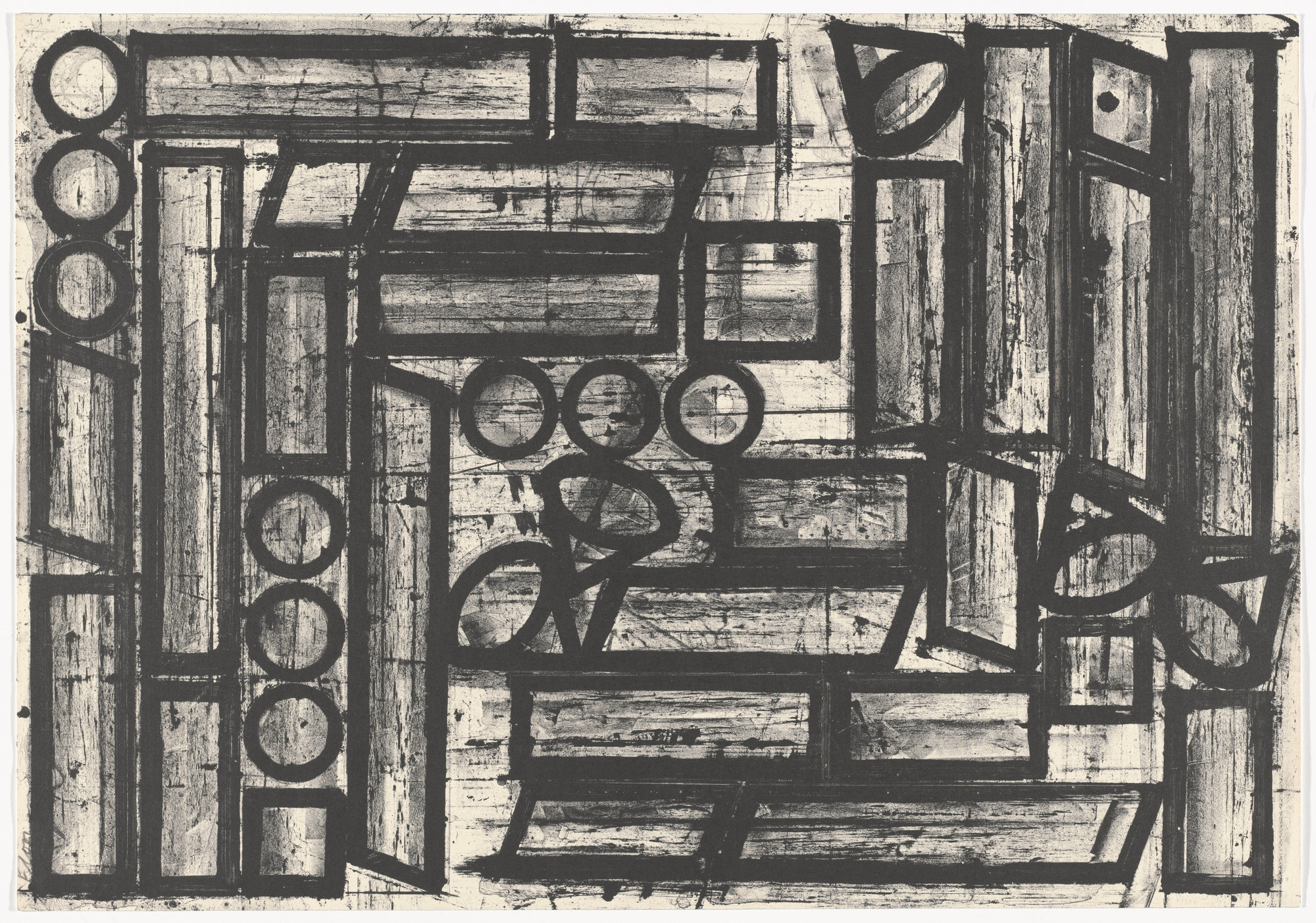 Barry Le Va. Plan View for Sculpture Occupying Wall and Floor Areas - Dreaded Intrusions