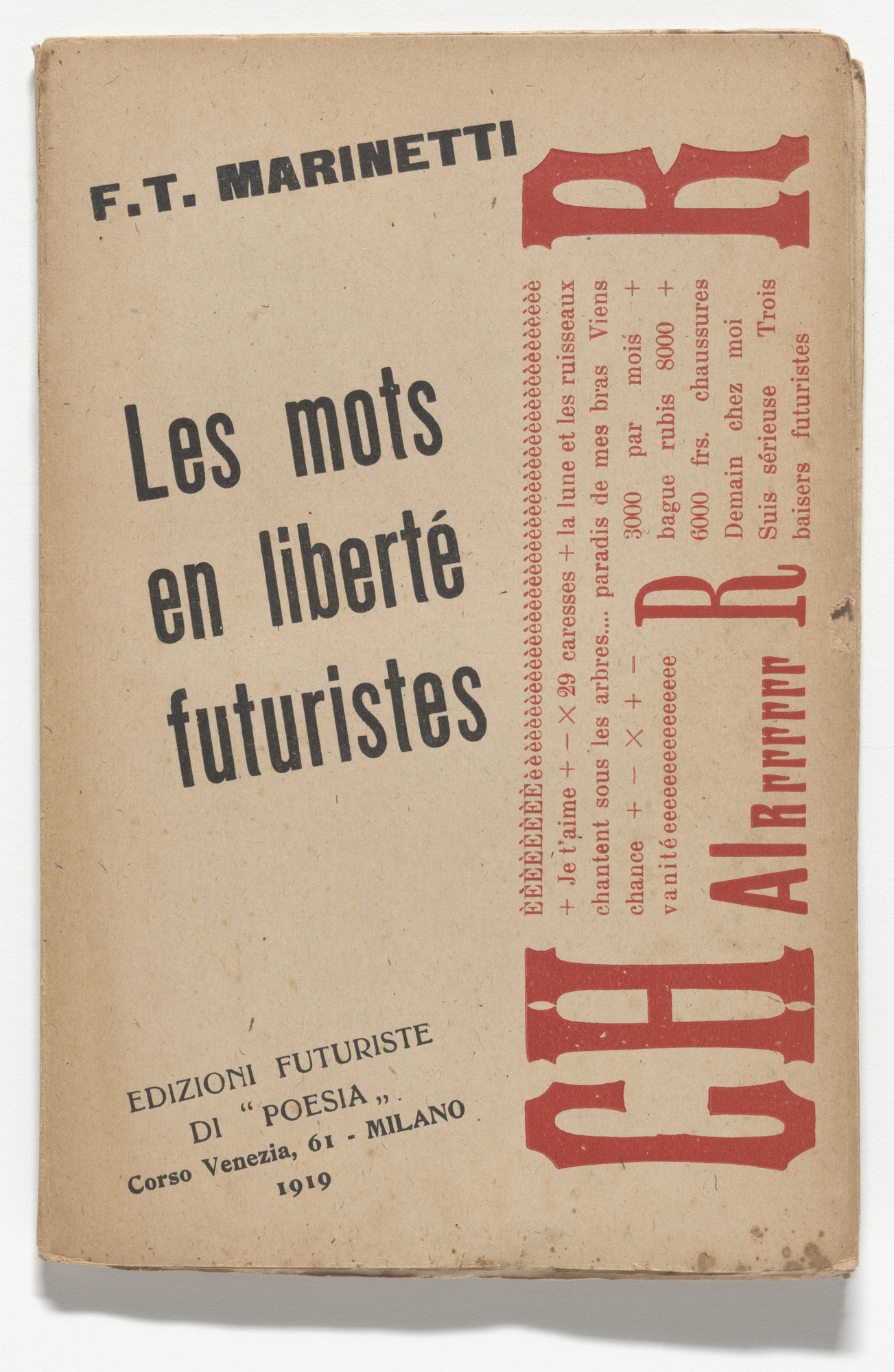 Filippo Tommaso Marinetti Les Mots En Liberte Futuristes 1919 Moma