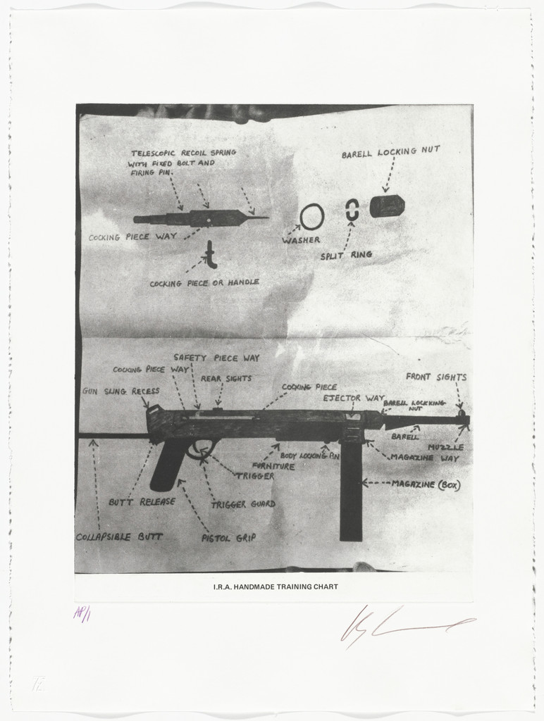 I.R.A. Handmade Training Chart from the series The Troubles