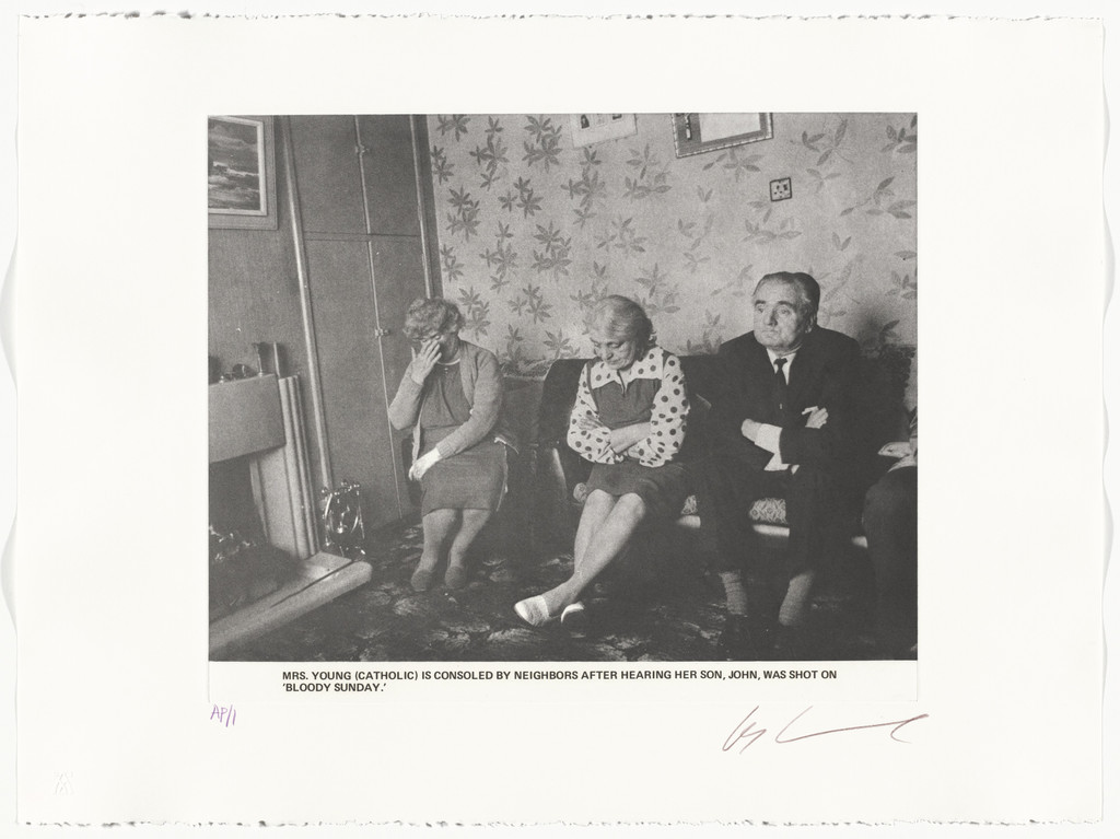 Mrs. Young (Catholic) is Consoled by Neighbors After Hearing Her Son, John, was Shot on 'Bloody Sunday' from the series The Troubles