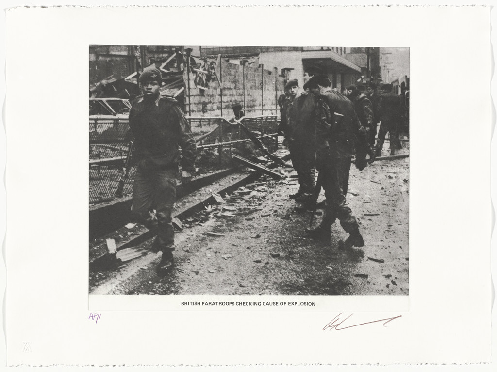British Paratroopers Checking Cause of Explosion from the series The Troubles