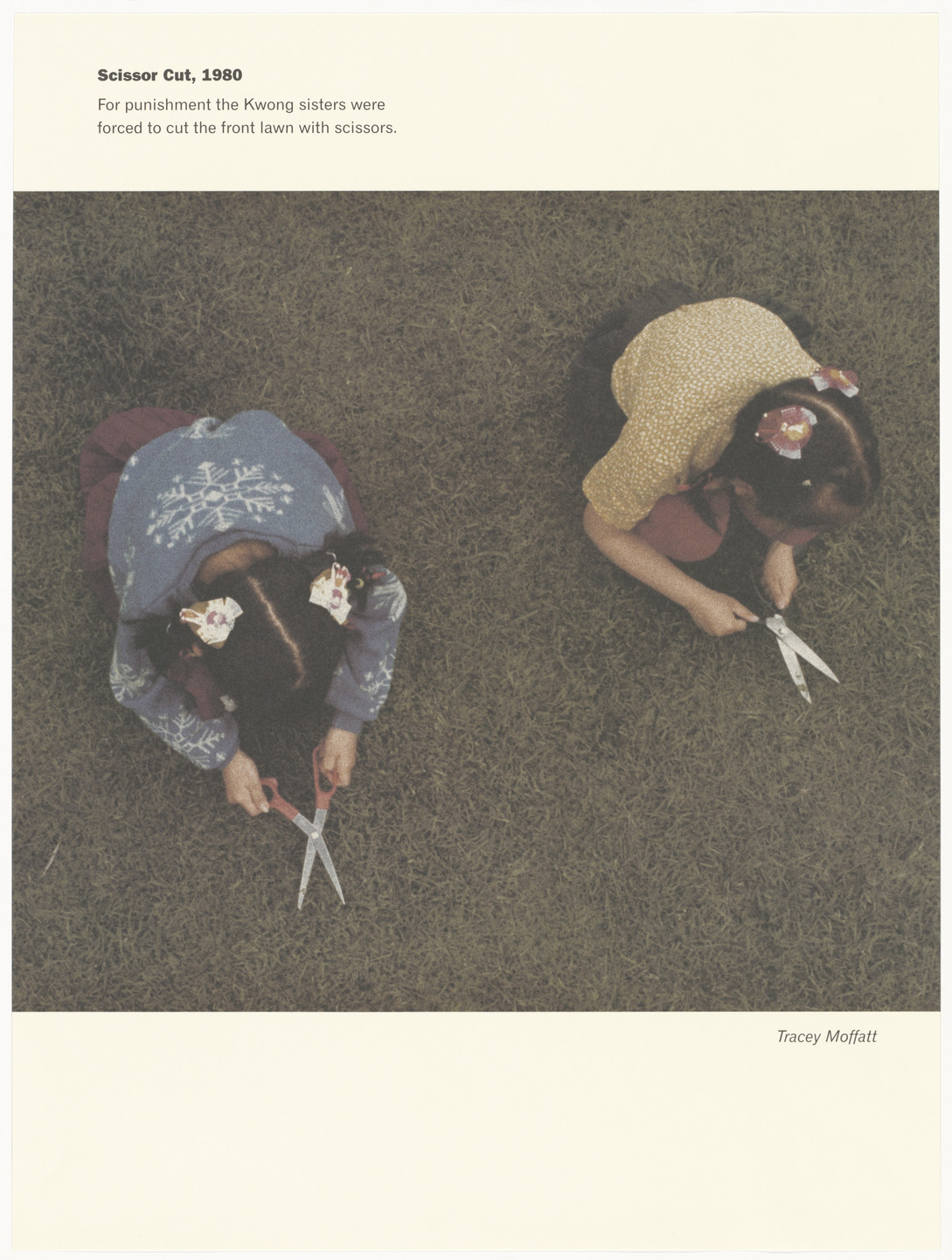 Tracey Moffatt. Scissor Cut, 1980 from Scarred for Life, II. 1999