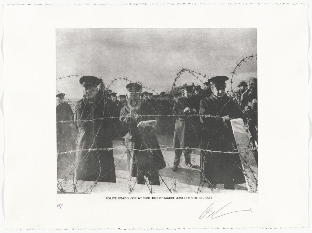 Police Roadblock at Civil Rights March Just Outside Belfast from the series The Troubles