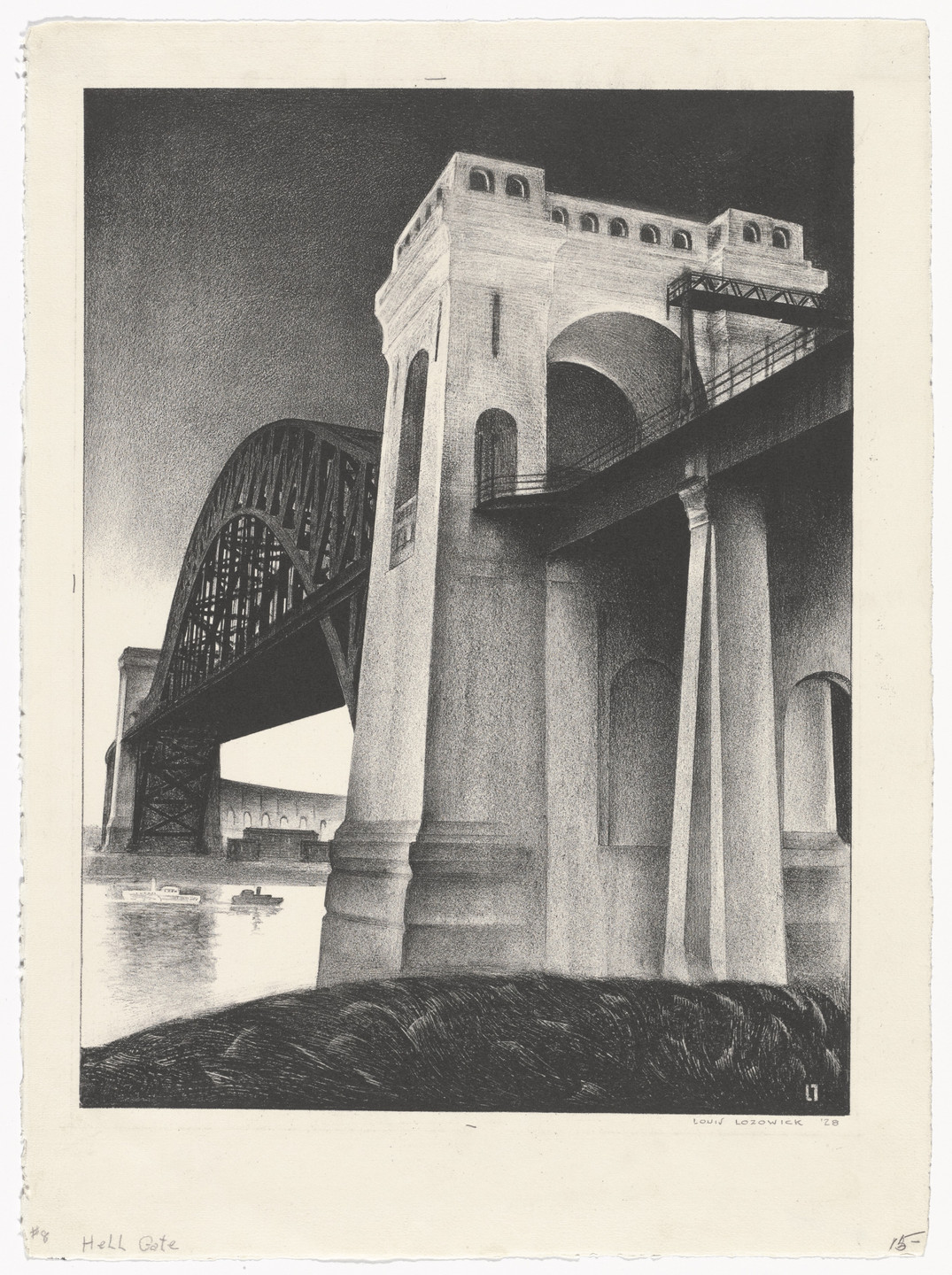 Louis Lozowick. Hellgate Bridge. 1928