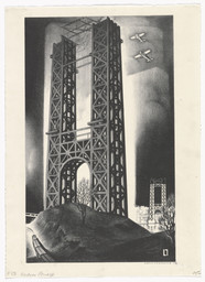 Louis Lozowick. Hudson Bridge (George Washington Bridge). 1929