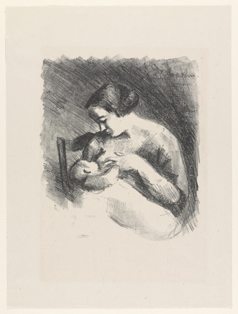 Motherhood (Maternité) from Essai dur l'histoire de la lithographie en France. Les Peintures lithographes de Manet à Matisse. Album de lithographies originales., Maurice Asselin, c. 1924