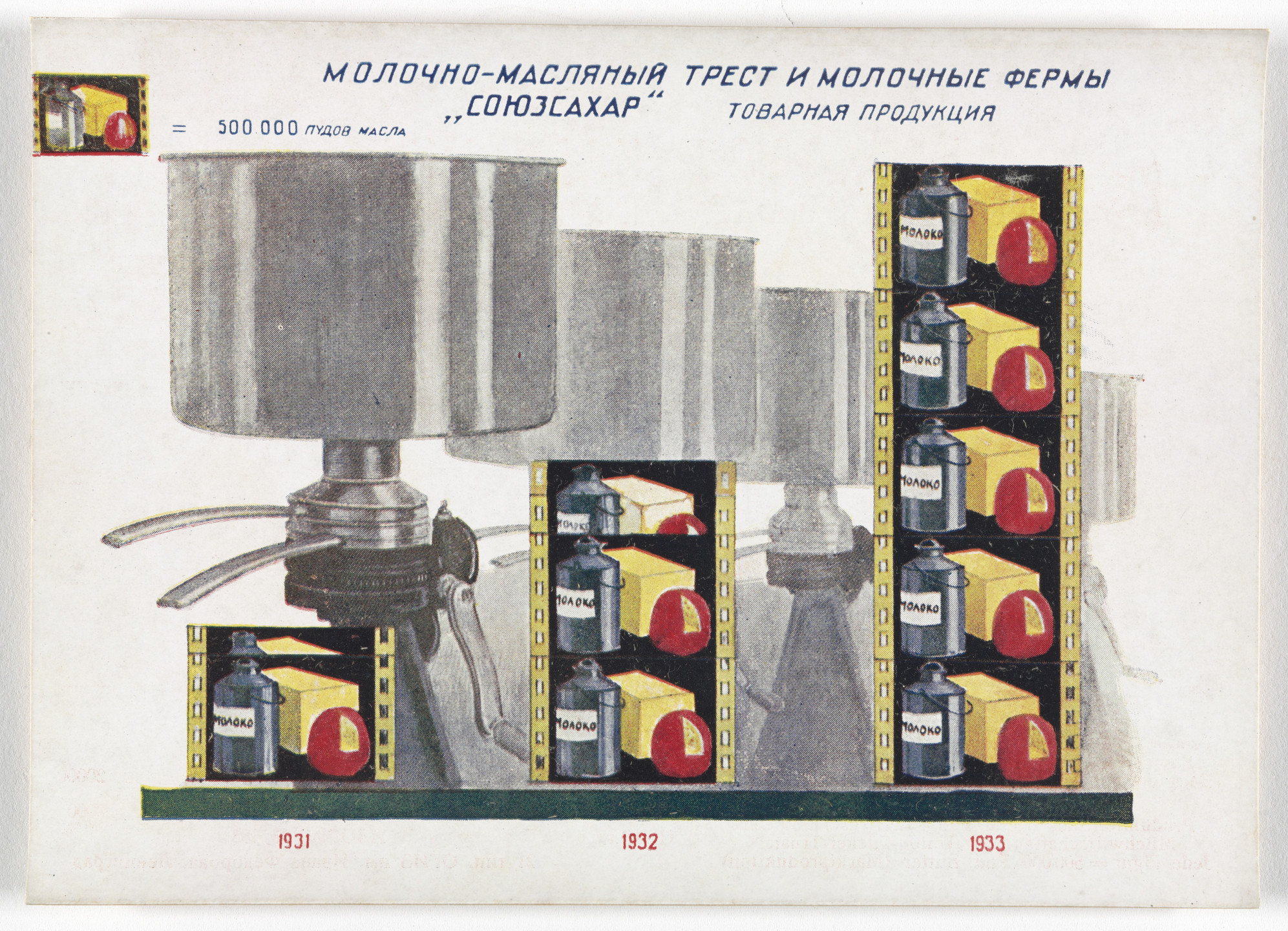Unknown Artists. Dognat' i peregnat' v tekhniko-ekonomicheskom otnoshenii peredovye kapitalisticheskie strany v 10 let. 70 kartinnye diagrammna otkrytkakh (To Catch up with and Surpass the Leading Capitalist Countries in Technical and Economic Affairs in 10 Years. 70 Pictorial Diagrams on Postcards). 1931