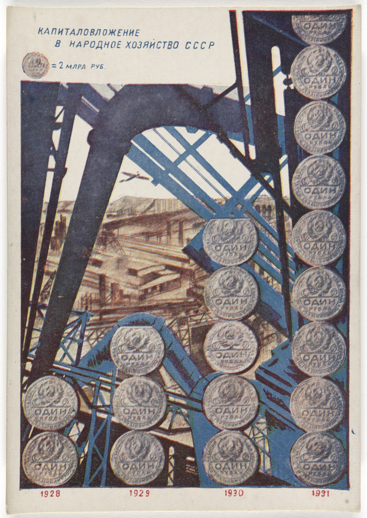 Dognat' i peregnat' v tekhniko-ekonomicheskom otnoshenii peredovye kapitalisticheskie strany v 10 let. 70 kartinnye diagrammna otkrytkakh (To Catch up with and Surpass the Leading Capitalist Countries in Technical and Economic Affairs in 10 Years. 70 Pictorial Diagrams on Postcards)