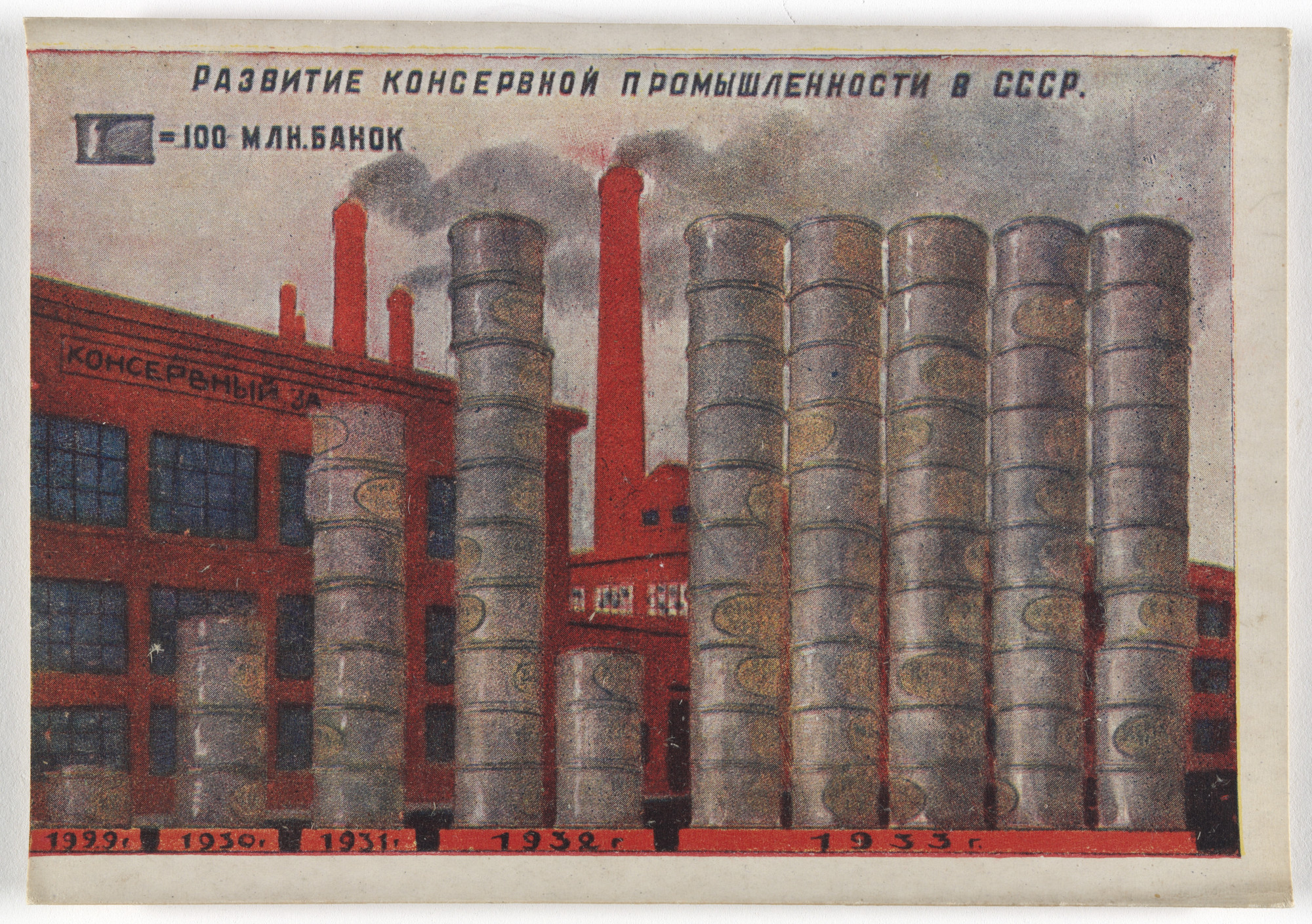 Unknown Artists. Dognat' i peregnat' v tekhniko-ekonomicheskom otnoshenii peredovye kapitalisticheskie strany v 10 let. 70 kartinnye diagrammna otkrytkakh (To Catch up with and Surpass the Leading Capitalist Countries in Technical and Economic Affairs in 10 Years. 70 Pictorial Diagrams on Postcards). 1931